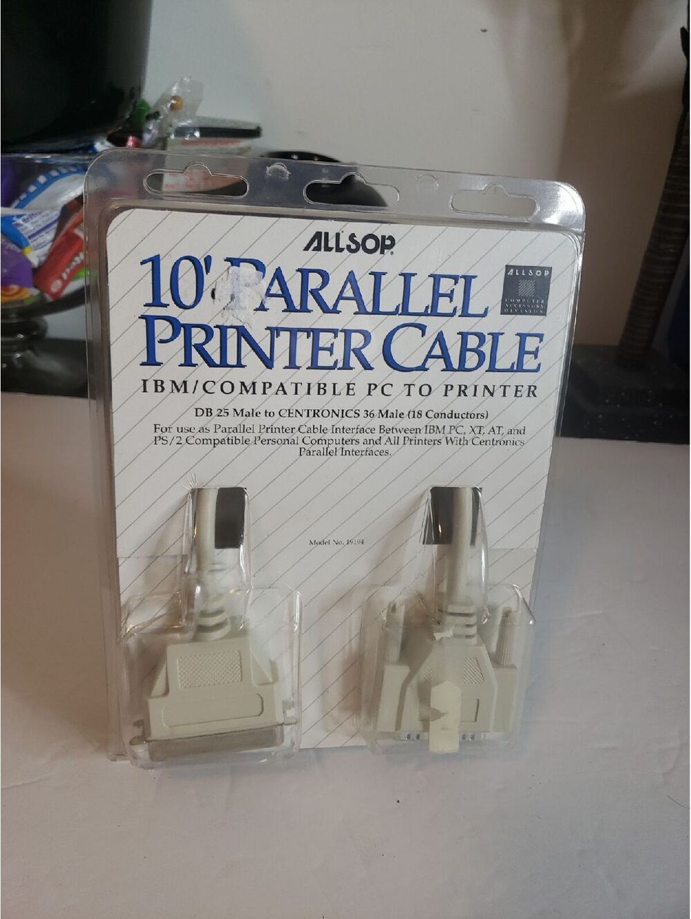 10' Parallel Printer Cable 25 Male to 36
